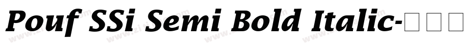Pouf SSi Semi Bold Italic字体转换